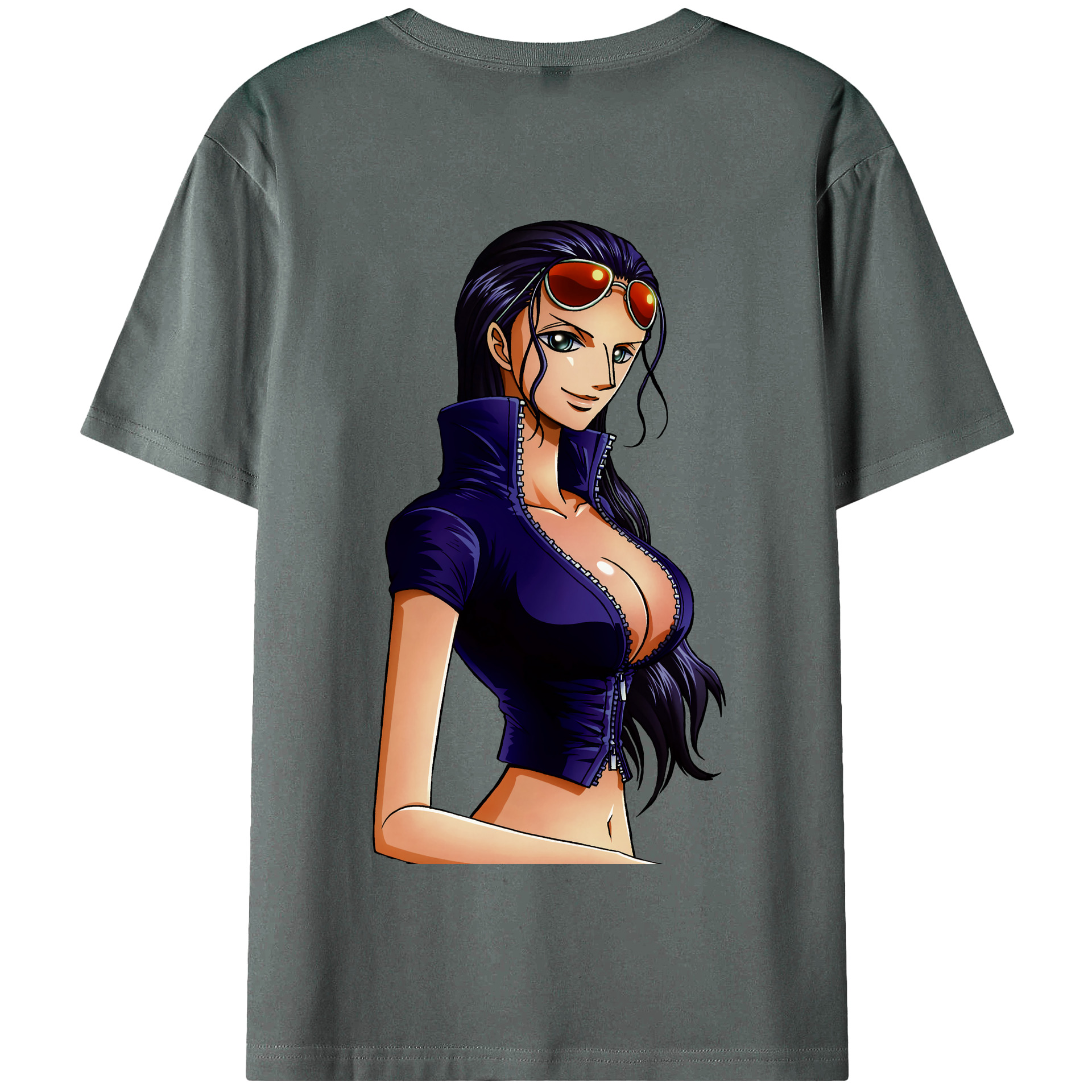 ワンピース ニコ・ロビン ONE PIECE Nico Robin 綿100％半袖Tシャツ（背面プリント）